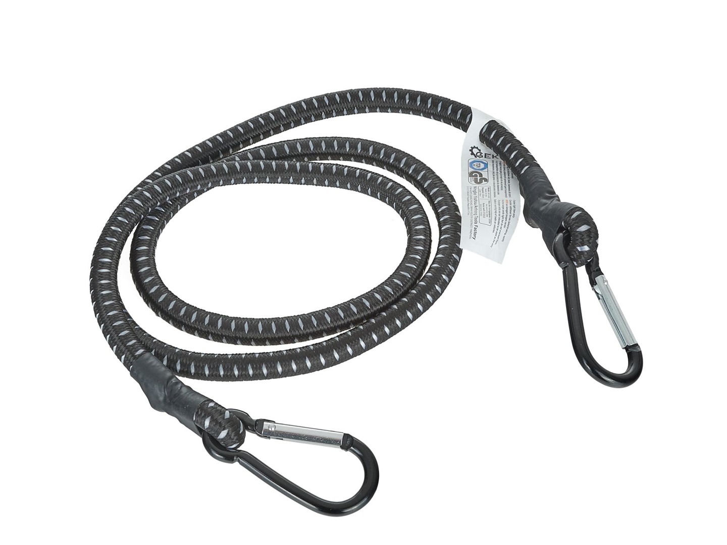 Bungee cord with carabiners 10mm x 120cm