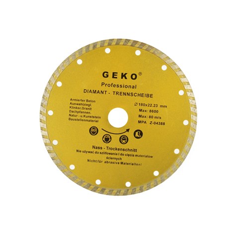 Continuous Turbo Rim Diamond Blade 180x22,2mm GEKO Profi