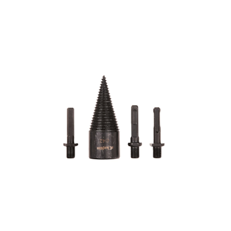 Drill bit auger for splitting wood 42mm + 3pcs set of adapters