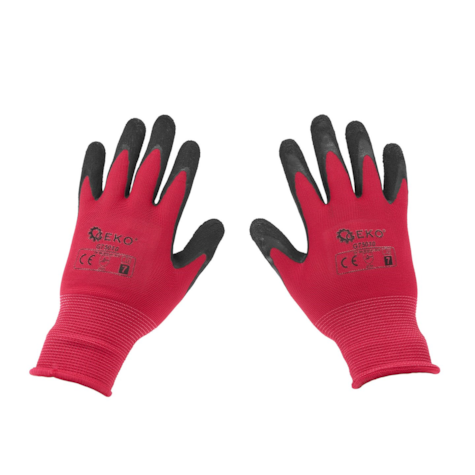 Coated protective gloves size 7 – pink