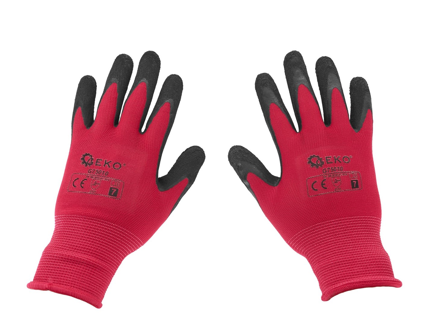 Coated protective gloves size 7 – pink