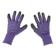 Coated protective gloves size 10 – purple
