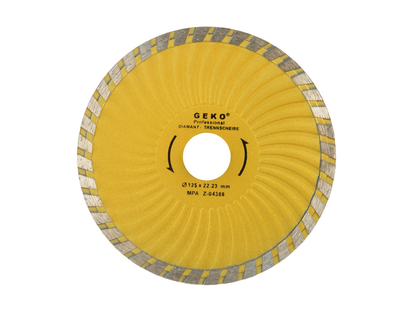 Continuous Turbo Plus Rim Diamond Blade 125x22mm GEKO Profi