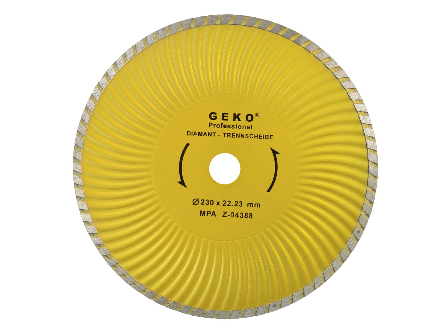 Continuous Turbo Plus Rim Diamond Blade 230x22mm GEKO Profi