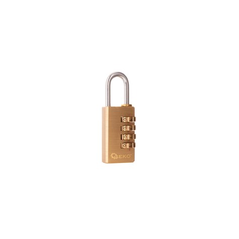 Brass combination padlock 28mm (4 digits)