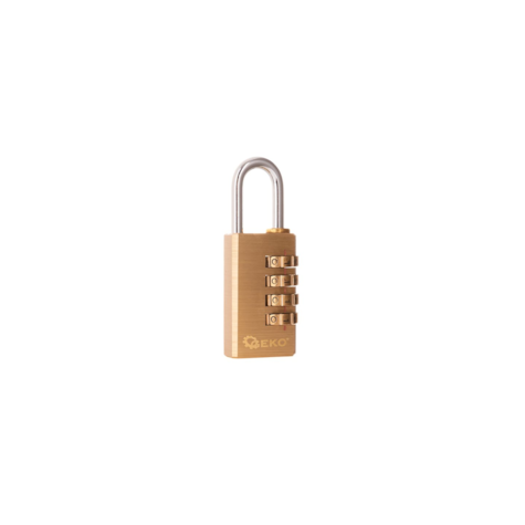 Brass combination padlock 28mm (4 digits)