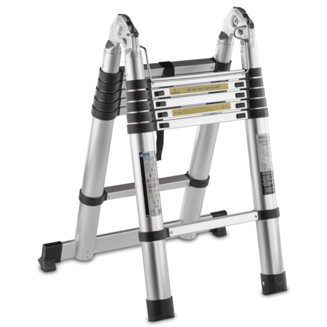 3.8m aluminum telescopic articulated ladder 150kg