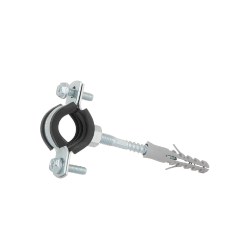 Obejma metalowa z gumą do rur 1/2  20-25mm (200)