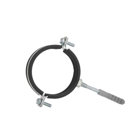 Metal pipe clamp with rubber 2  60-64mm