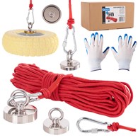 Neodymium magnet 170kg set with rope 20m and gloves