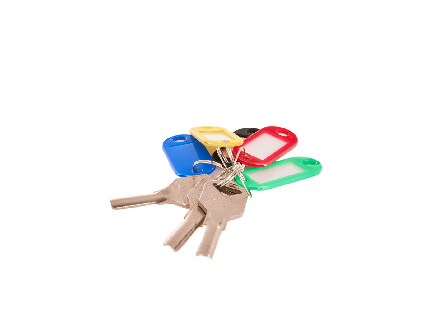 Plastic colored key tags 50pcs