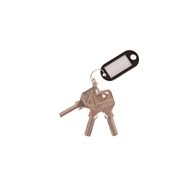 Plastic black key tags 10pcs