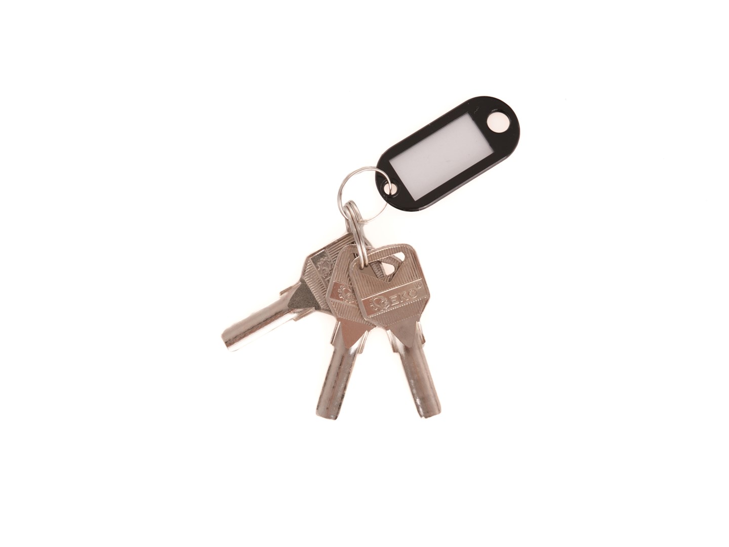 Plastic black key tags 10pcs