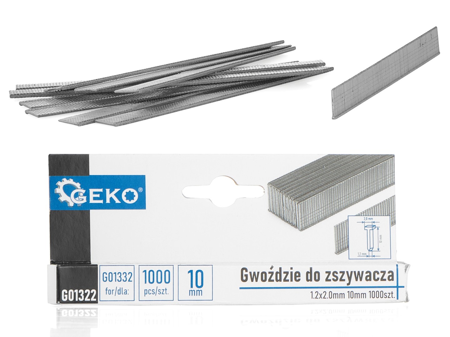 Zošívačka klince 1,2x2,0mm 10mm 1000ks. (200)