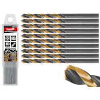 HSS 4.80mm black & gold metal twist drill bit