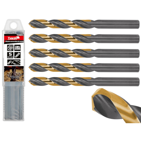 HSS 12.00mm black & gold metal twist drill bit