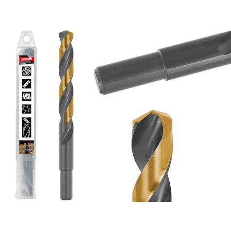 Rolled HSS 14.00mm black & gold metal twist drill bit