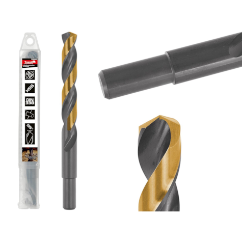Rolled HSS 16.00mm black & gold metal twist drill bit