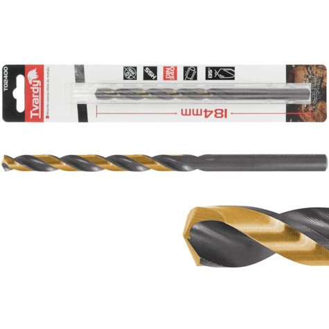 Long HSS M2 10.0mm black & gold metal twist drill bit