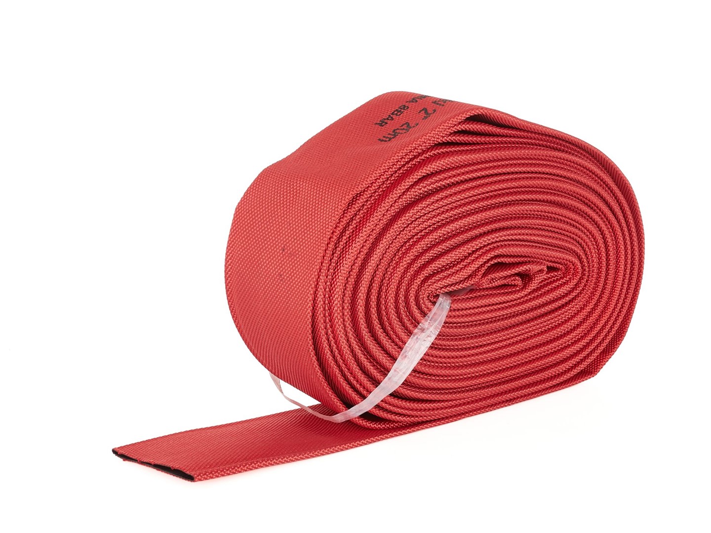 Red fire hose 2  20m without couplings