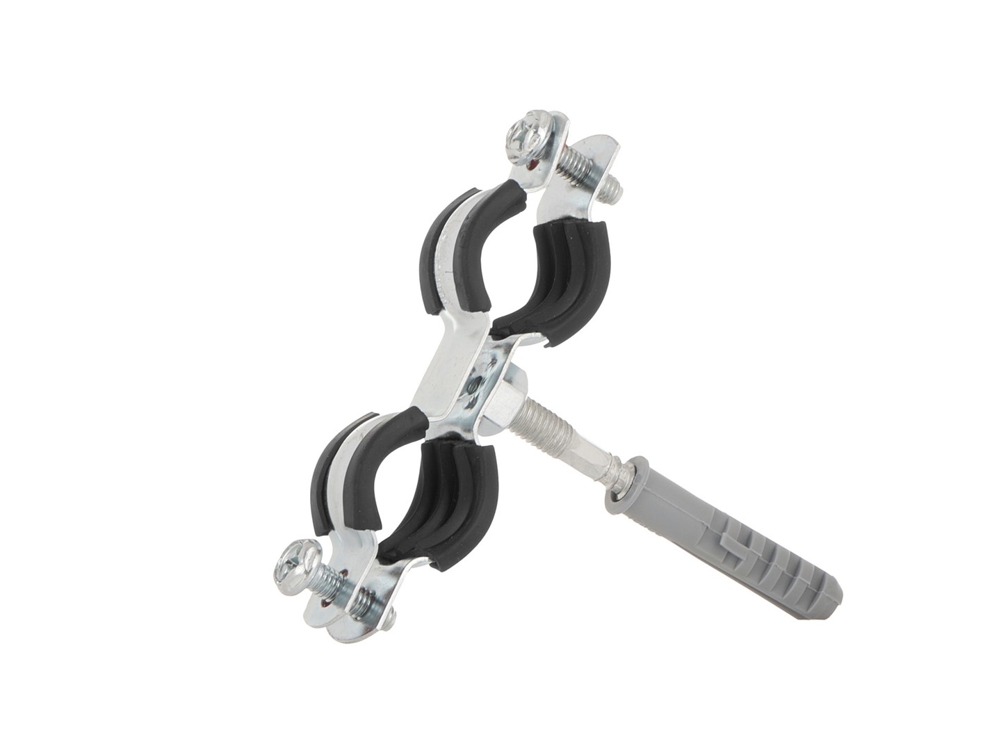 Metal pipe clamp with rubber 3/8  15-19mm