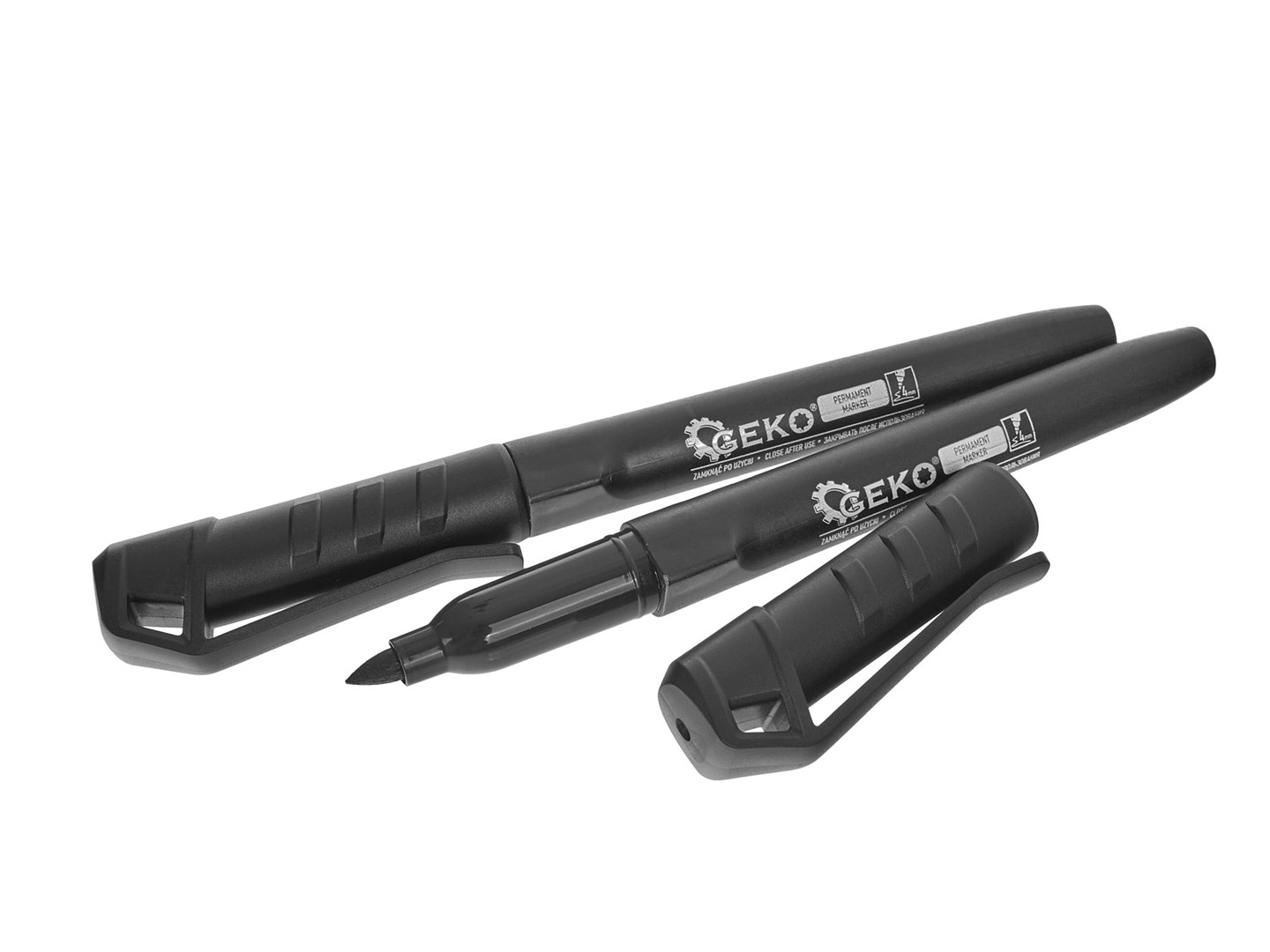 2pcs black permanent marker set