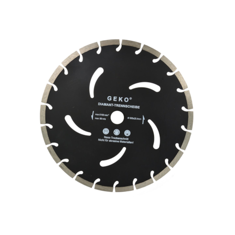 Segmented Rim Diamond Blade BLACK 300x10x25,4mm GEKO