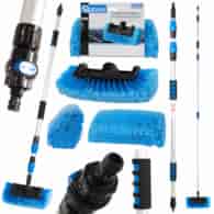 Telescopic brush for cleaning photovoltaic panels 2-4.9m