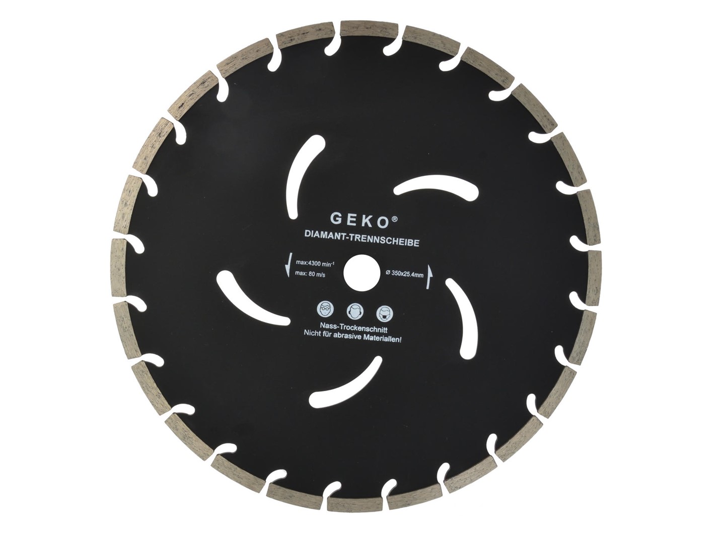 Segmented Rim Diamond Blade BLACK 350x10x25,4mm GEKO