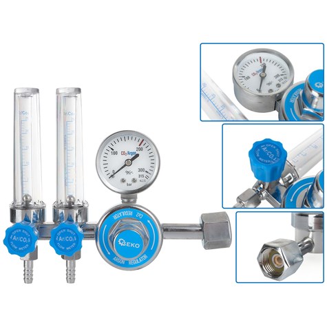 CO2/ARGON  Regulator with double rotameter