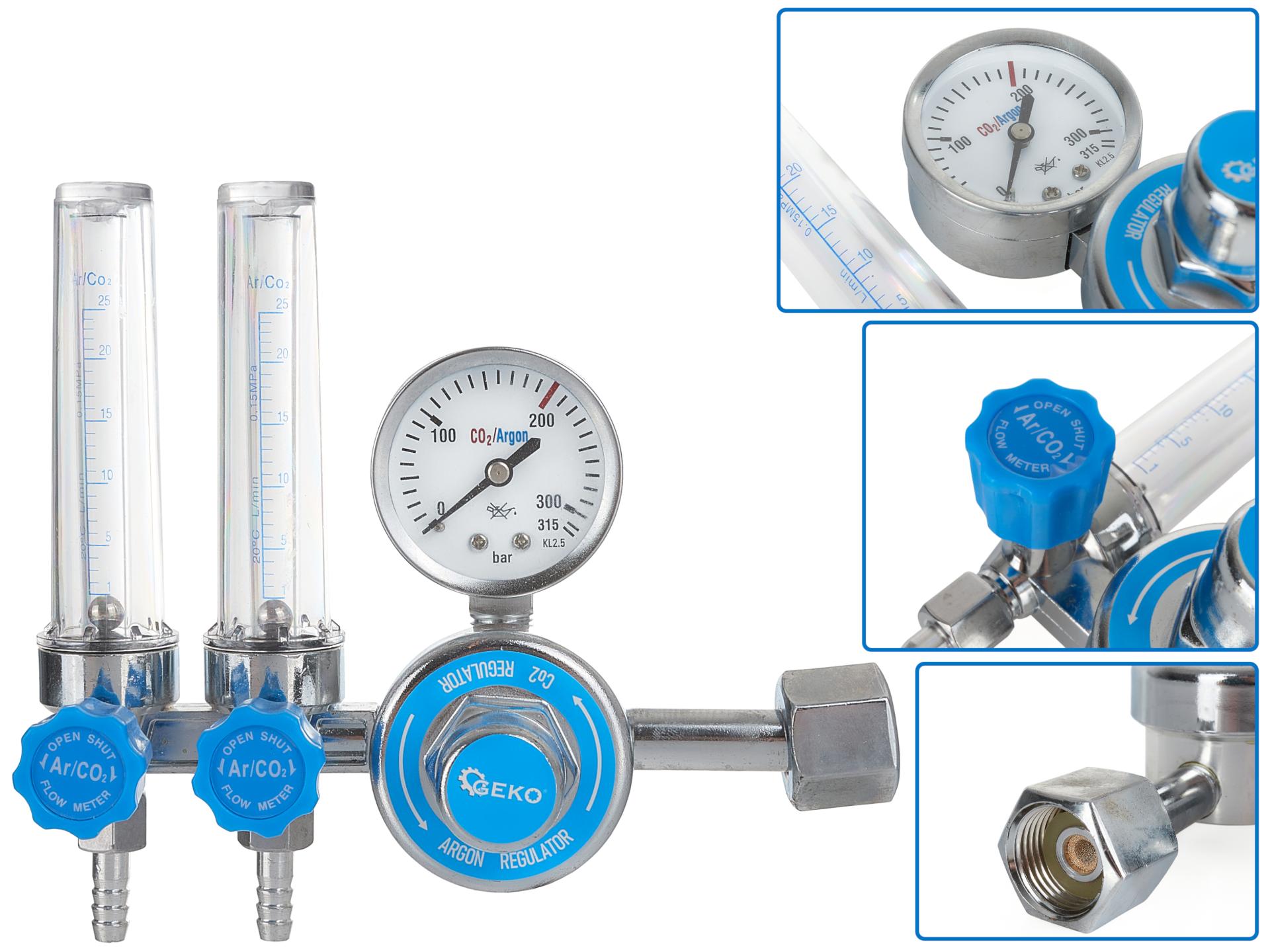 CO2/ARGON  Regulator with double rotameter