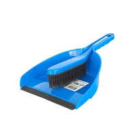 Rubber broom with a dustpan