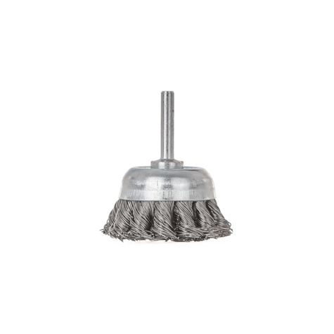 knotted  cup  brush with  shaft   50mm