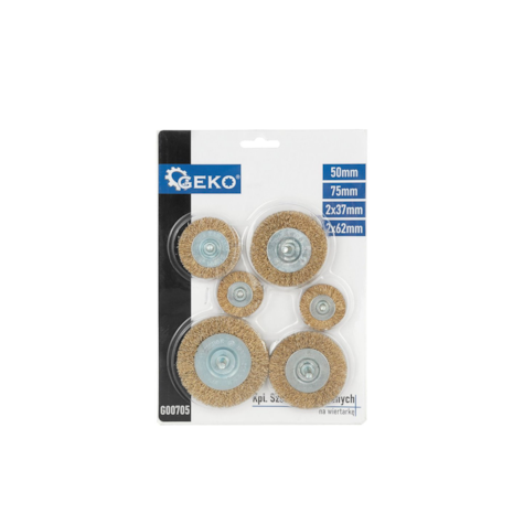 Set of brushes for drills 6pcs 2x37mm 50mm 2x62mm 75mm