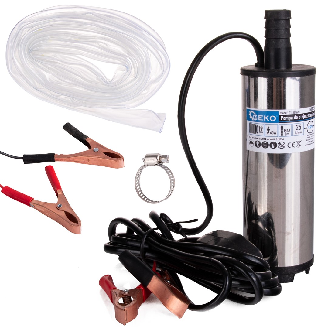 Submersible transfer pump diesel water oil 12V +3m hose