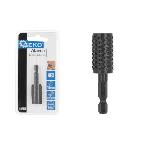 Zdzierak – tarnik cylindryczny do drewna 15mm HEX (50/250)