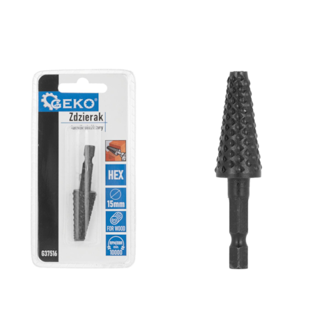Zdzierak – tarnik stożkowy do drewna 15mm HEX (50/250)