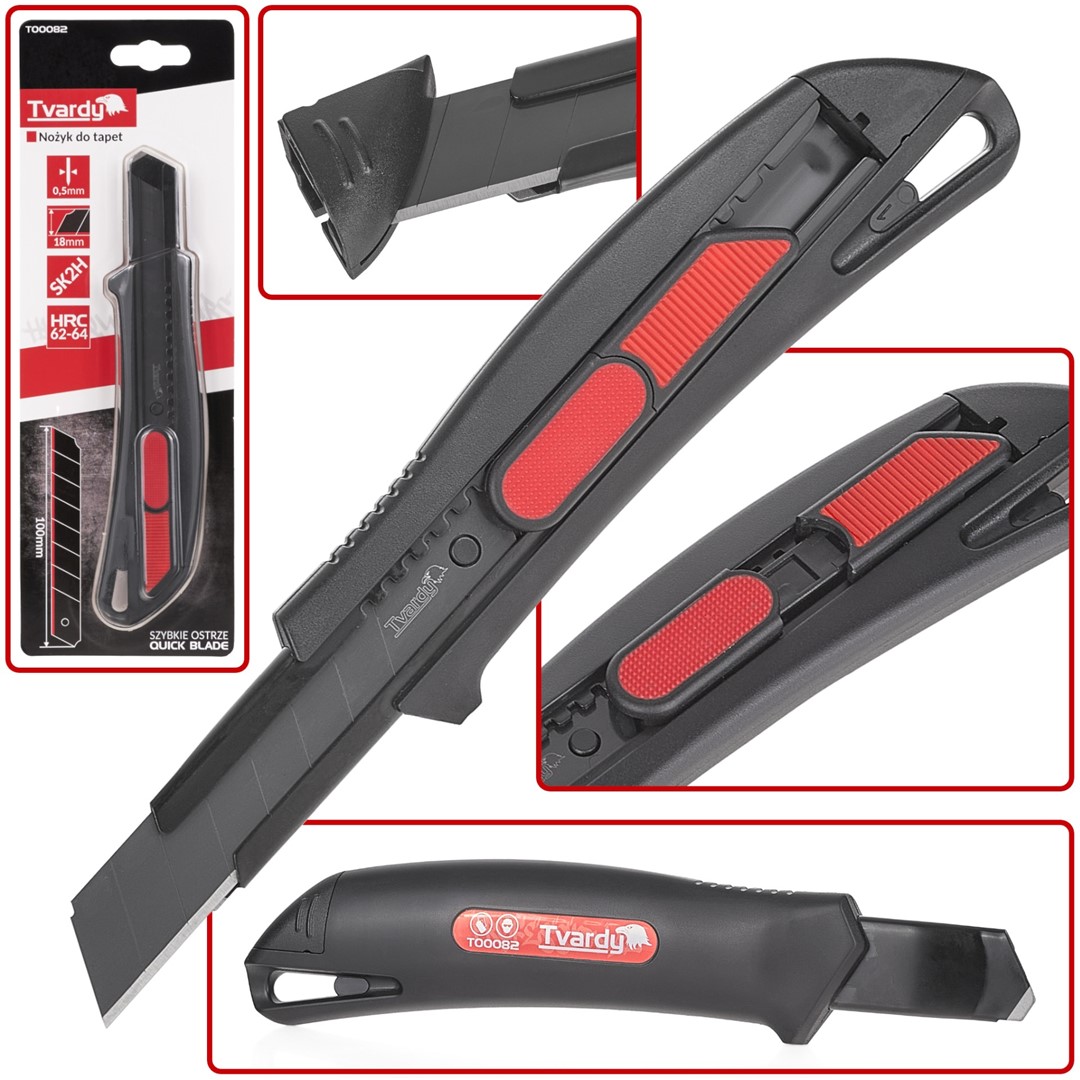 Utility knife 100x18x0.5mm PROFI SK2H TVARDY (quick release)