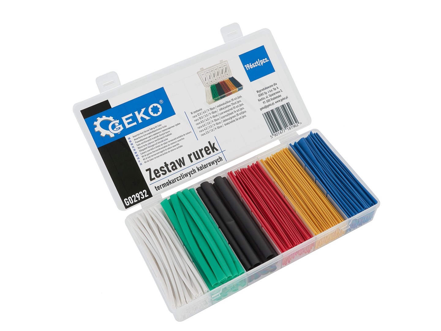 Assorted Heat Shrink Tubing Kit Color 196pcs