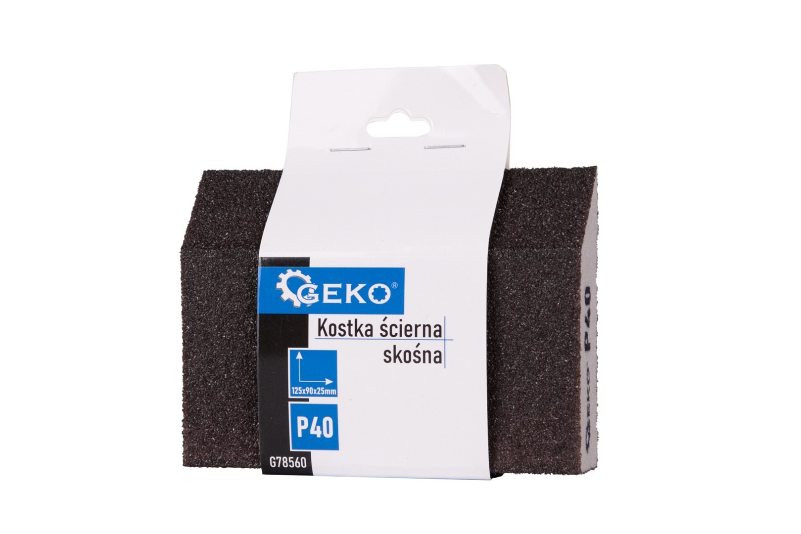 Kostka ścierna skośna 125x90x25mm P40 (250)