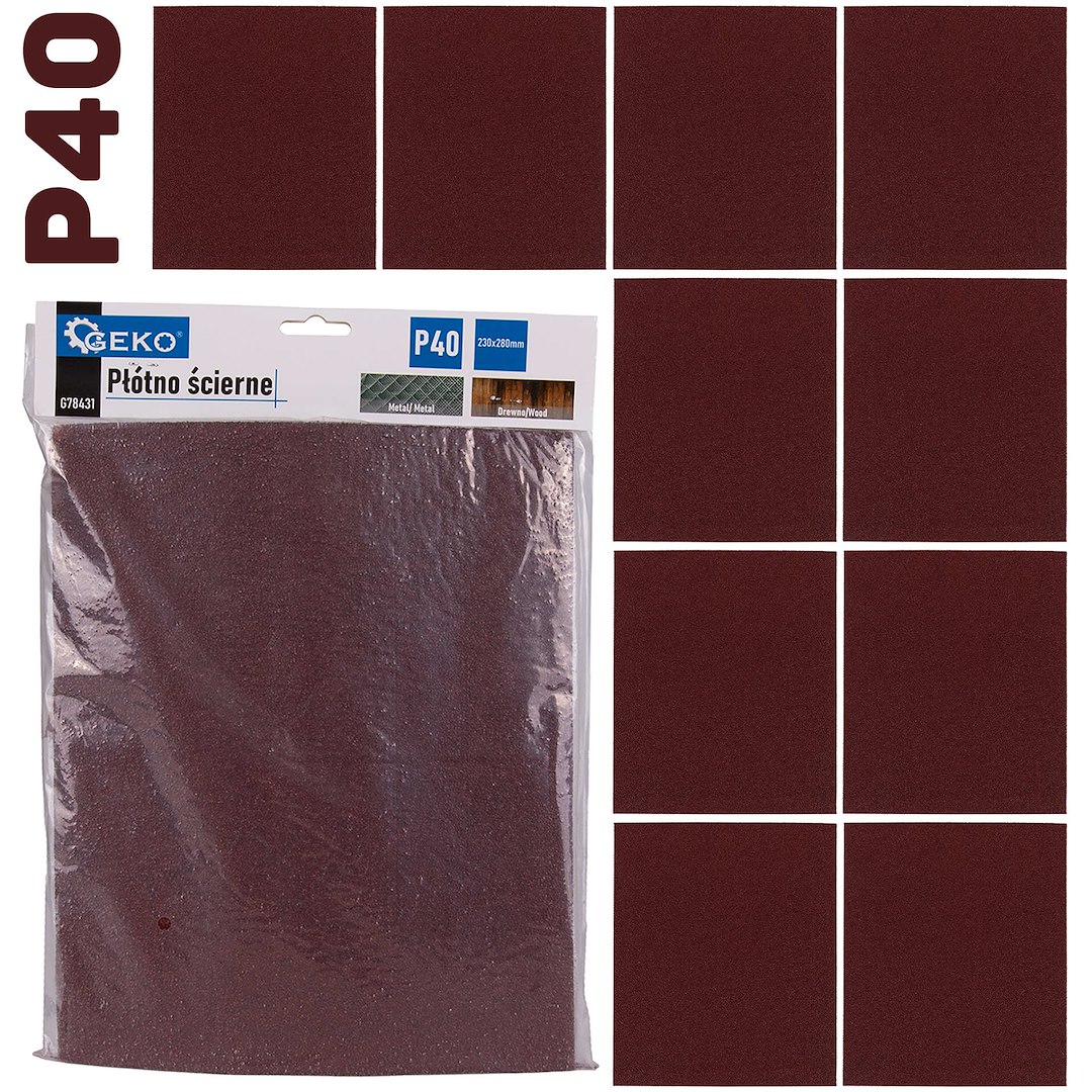 Brúsne plátno – list 230x280mm P40 (10/500)
