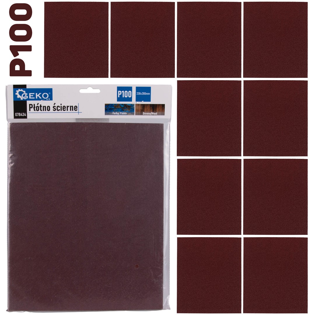 Abrasive cloth – sheet 230x280mm P100