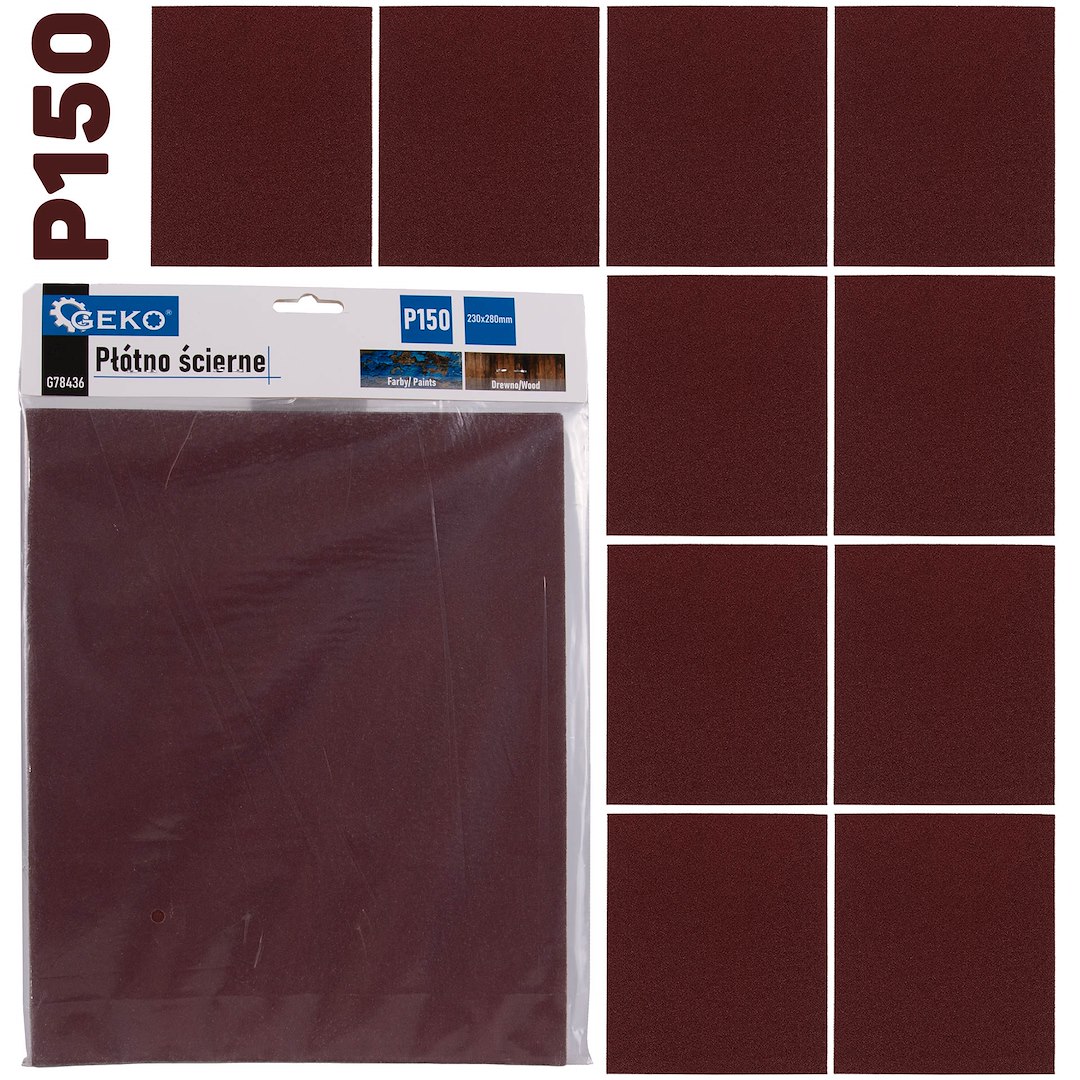 Brúsne plátno – list 230x280mm P150 (10/500)