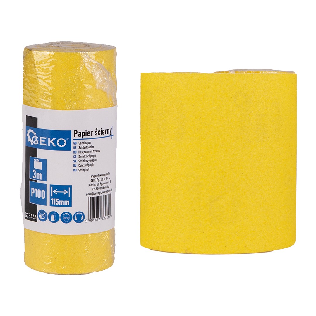 Sandpaper - roll 115mm x 3m P100