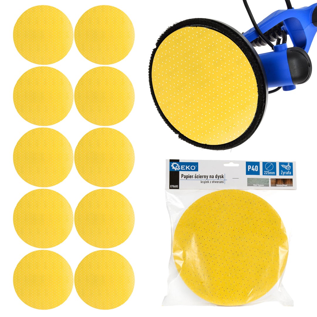 Aluminium Oxide Abrasive Yellow Disc for Giraffe Sander 225mm Grit 40